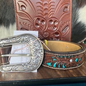 2019 Ariat Hand Tooled Genuine Leather Belt